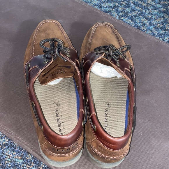 SPERRY TOP-SIDER MEN'S LEEWARD BROWN BOAT SHOES Size 10 - Picture 8 of 9